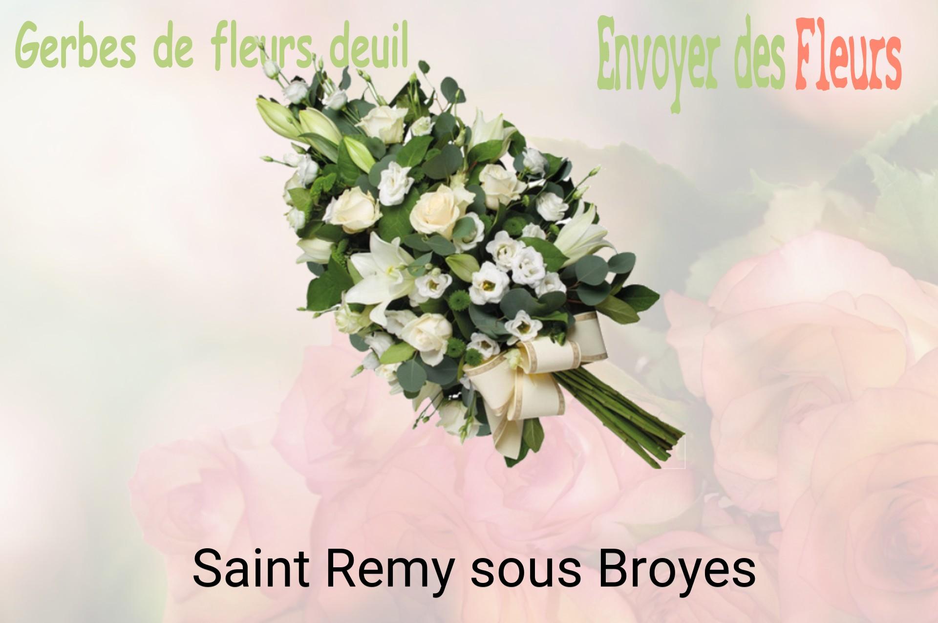 Gerbe de fleurs de deuil livrée à Saint-Remy-sous-Broyes